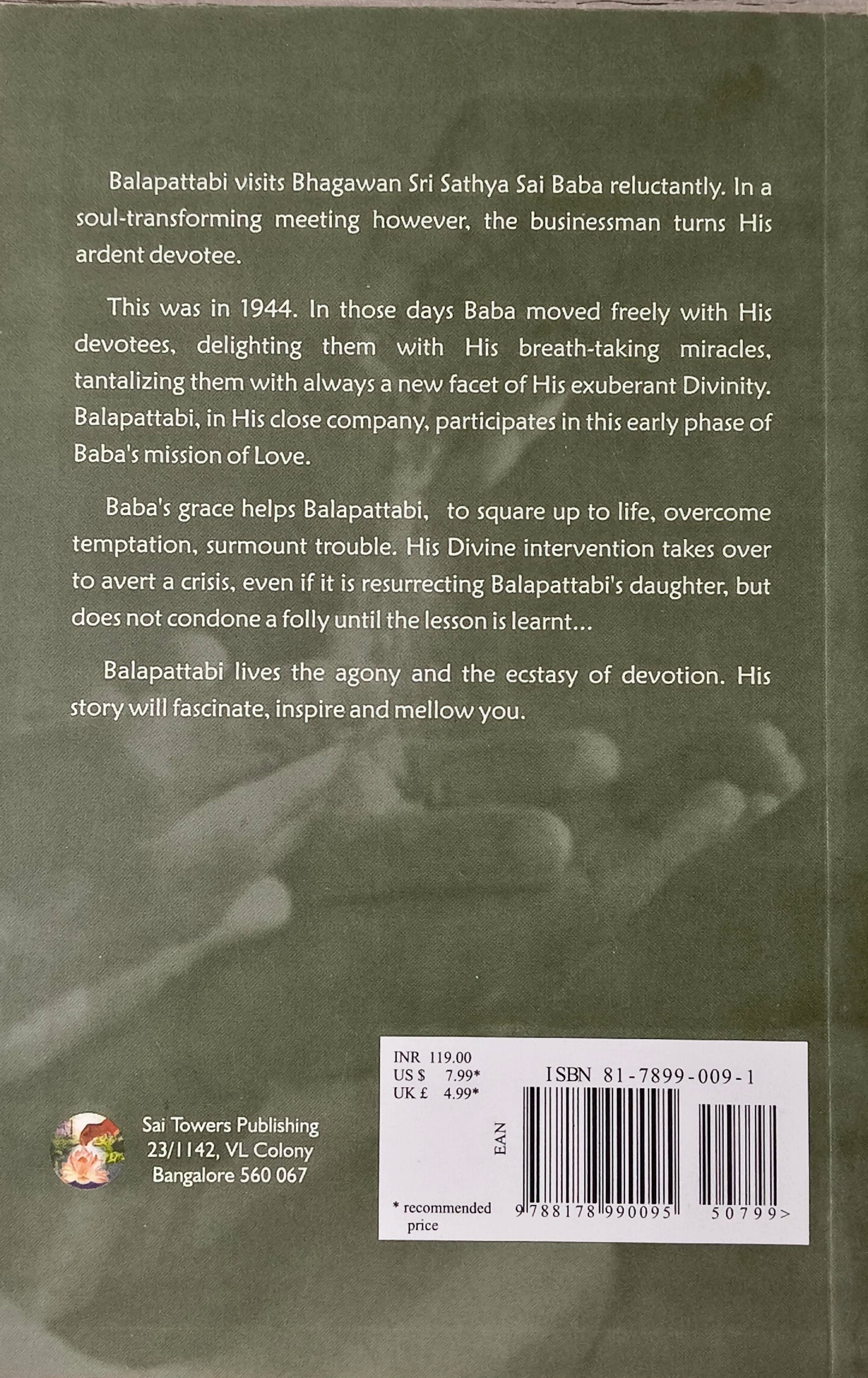 Back cover of Nectarine Leelas of Bhagwan Sri Sathya Sai Baba paperback book