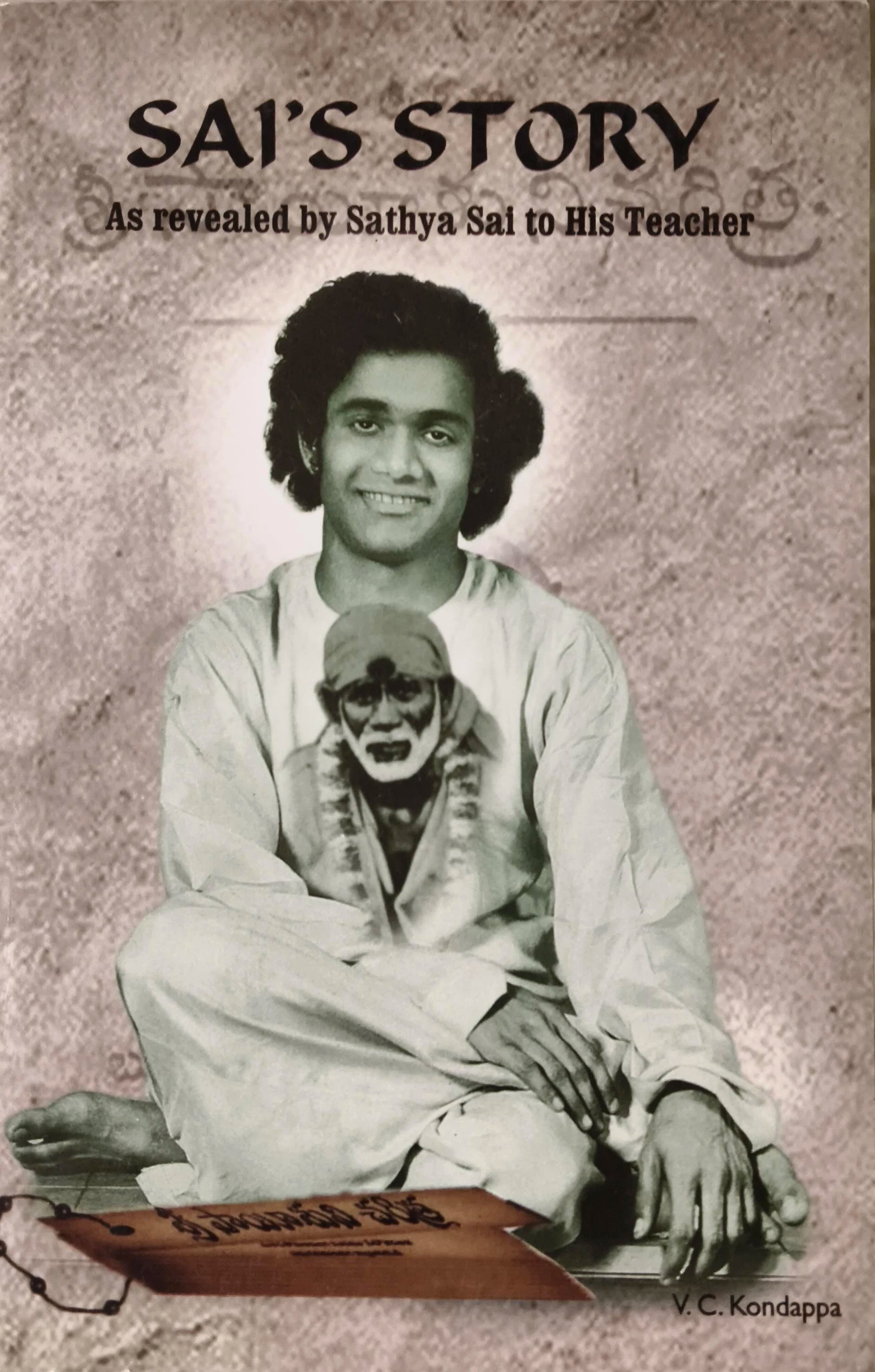 Paperback book titled Sai's Story by V C Kondappa featuring Sathya Sai and Sai Baba image