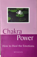 Paperback book titled Chakra Power by Mynavati with white lotus on cover