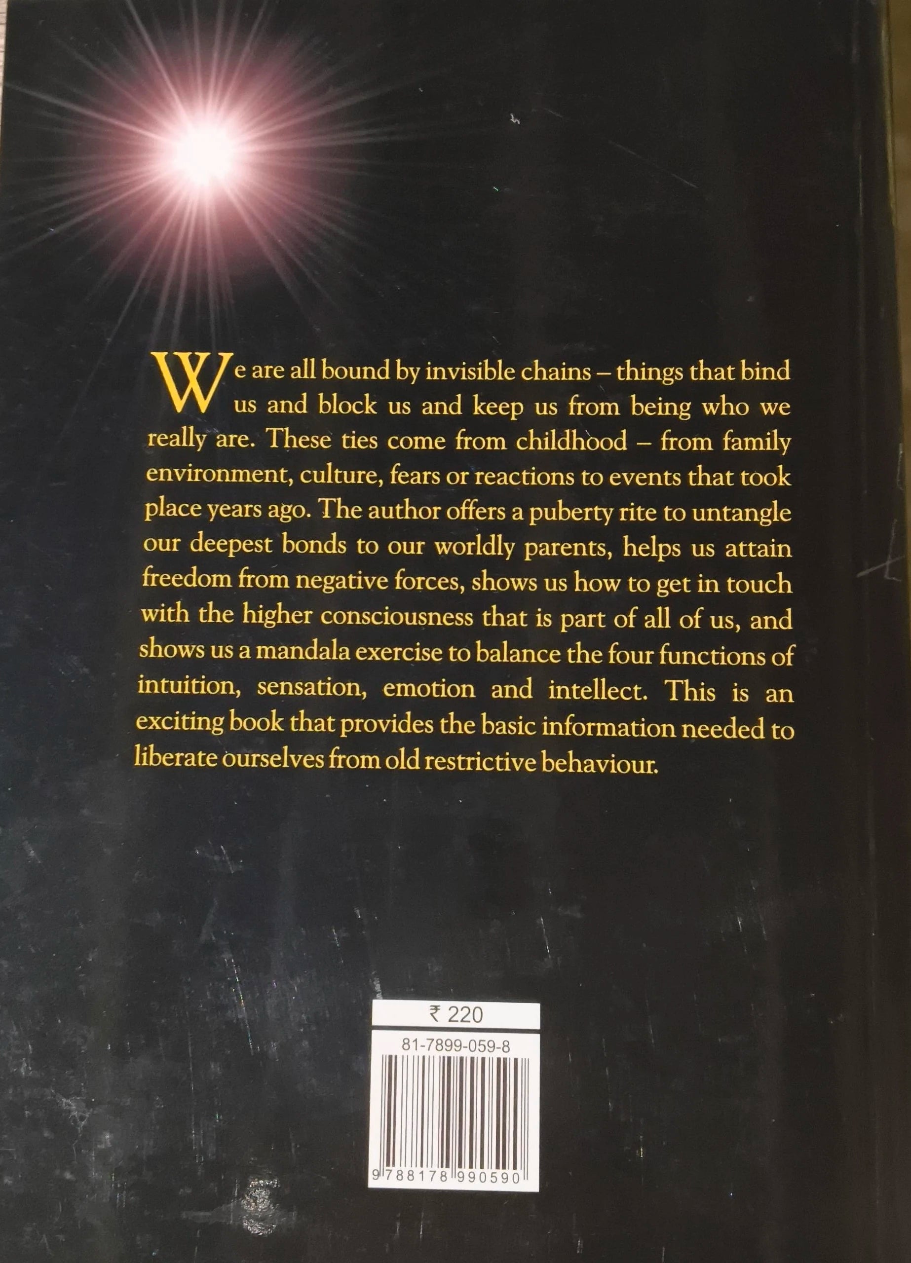 Back cover of the book Cutting the Ties that Bind by Phyllis Krystal with text and barcode