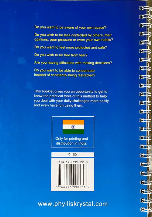 Back cover of Bhagavad Gita for Today paperback book with blue background and text