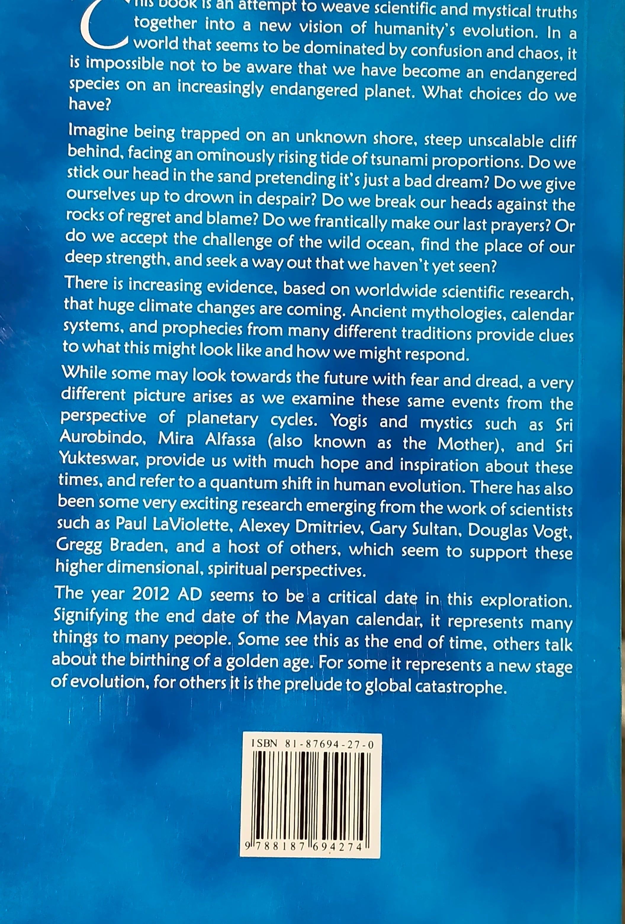 Back cover of the paperback book Journey into Forever by Kiara Windrider