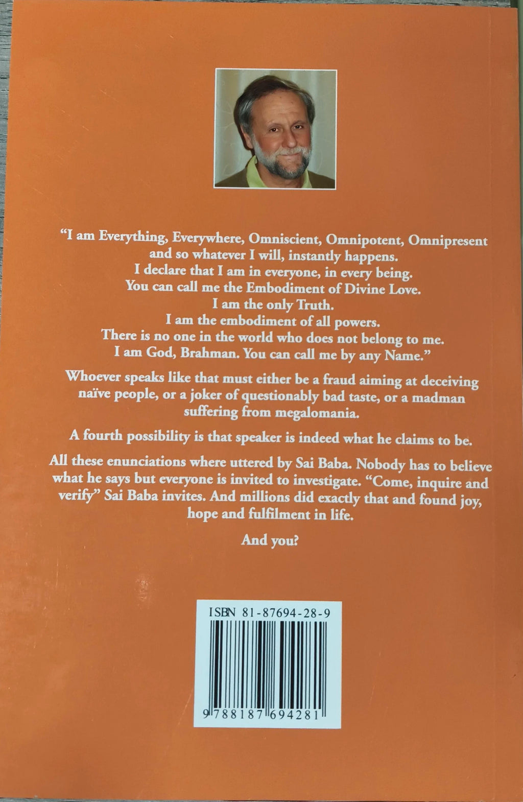 Back cover of The Promise Fulfilled - Part Two paperback book by Luc J Courtois
