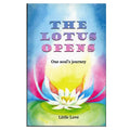 Paperback book titled The Lotus Opens by Little Love with a lotus flower cover