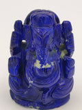 Miniature lapis lazuli statue of Ganesh with detailed carving