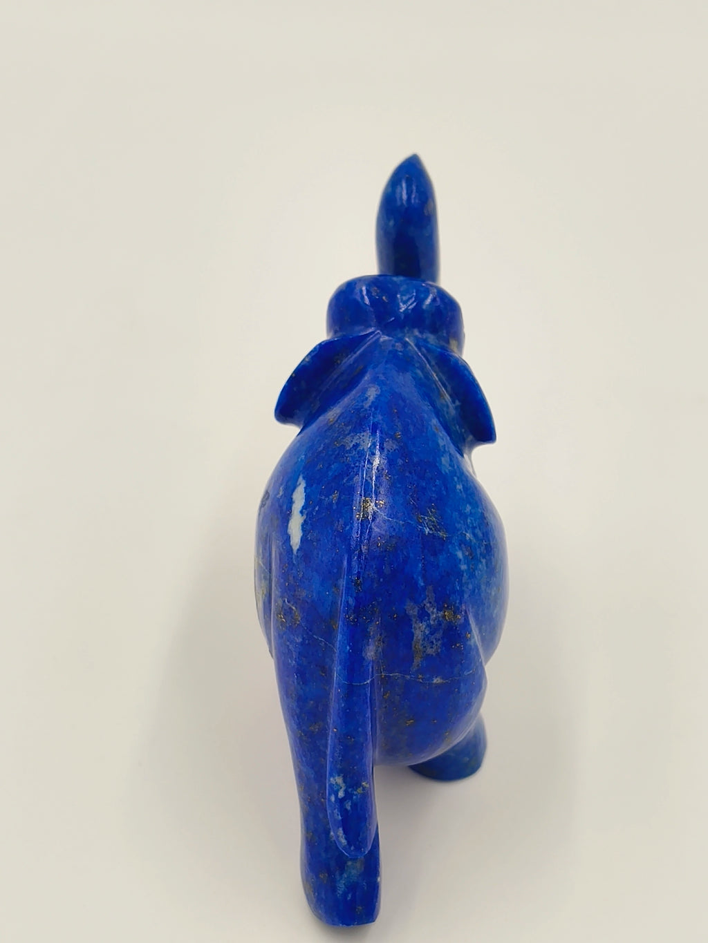 Back view of a small lapis lazuli Ganesh sculpture