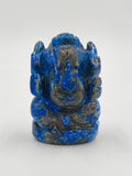 Front view of a 2.3 inch blue lapis Ganesh statue sculpture