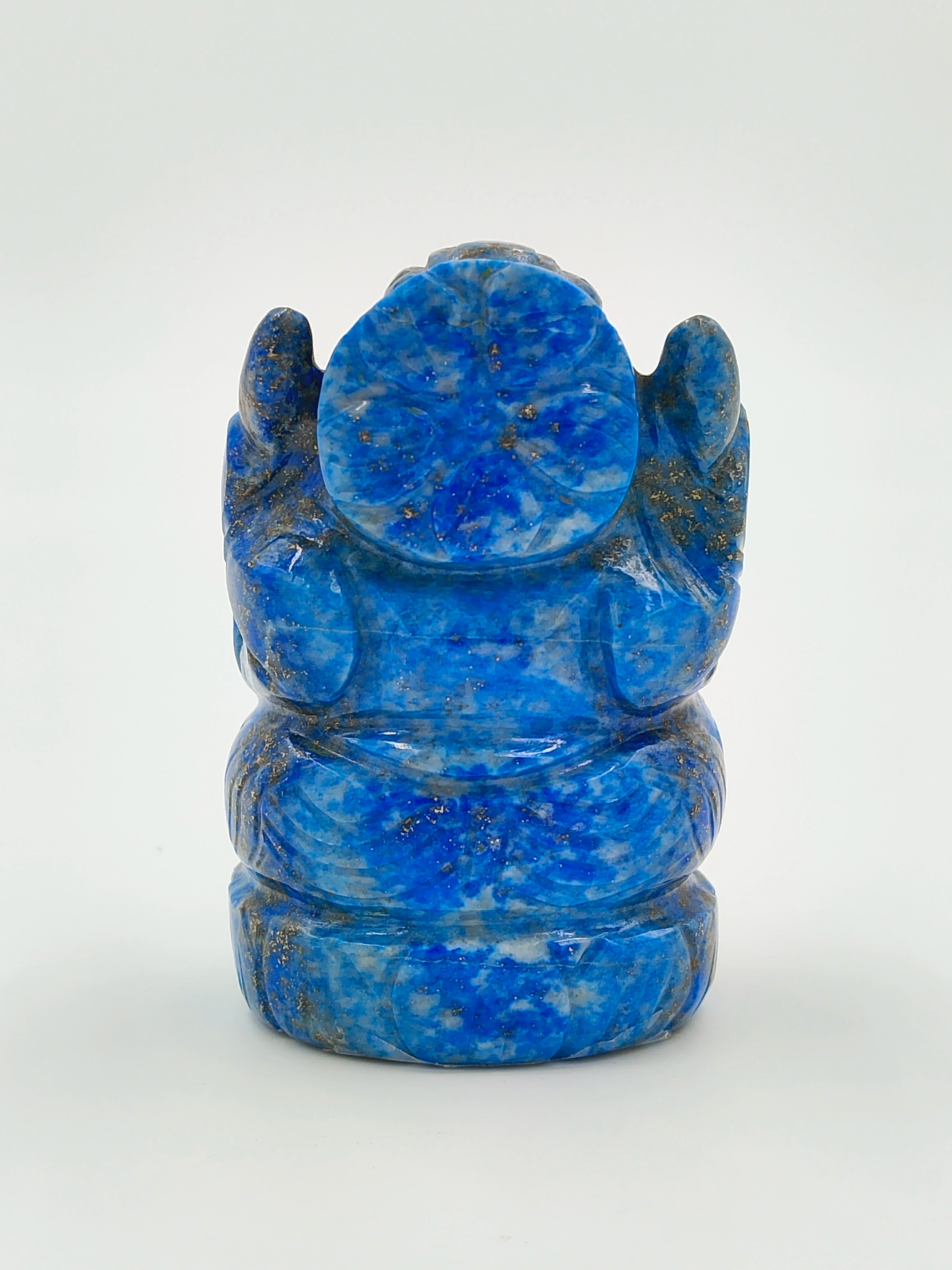 Back view of 2.3-inch lapis Lazuli Ganesh statue sculpture