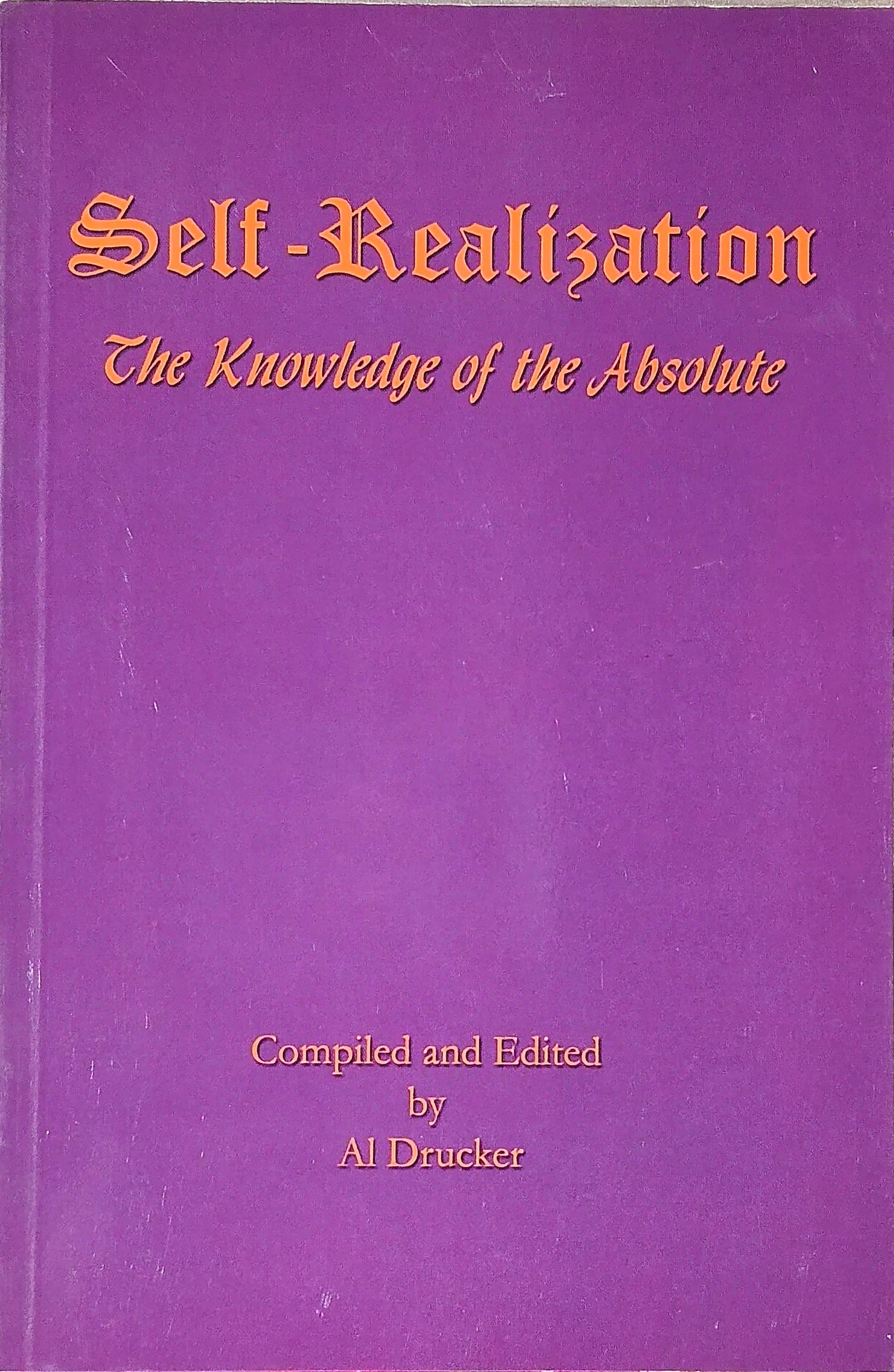 Purple paperback book titled Self-Realization The Knowledge of the Absolute by Al Drucker