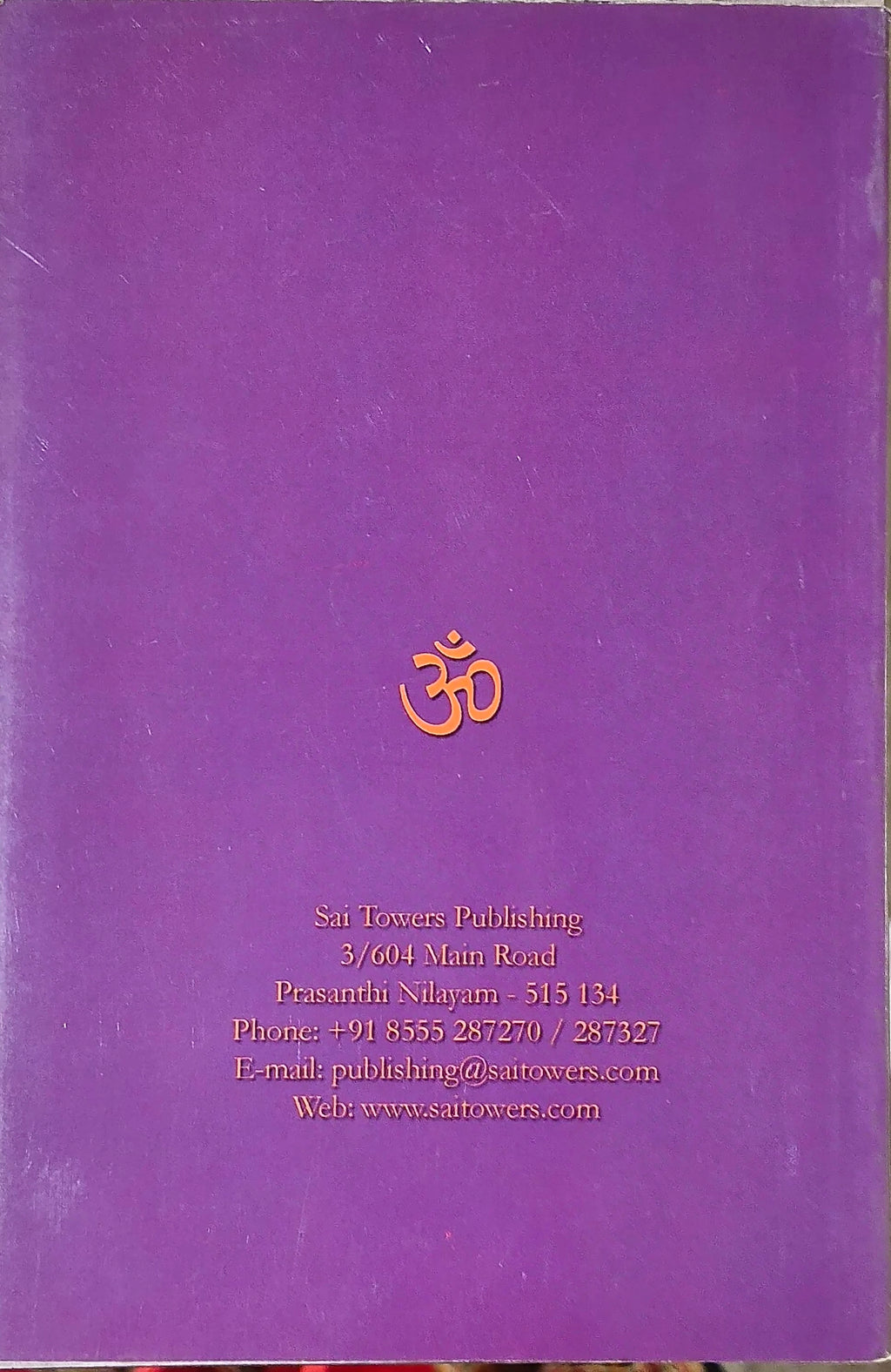 Back cover of the purple paperback book Self Realization by Al Drucker with publisher contact details