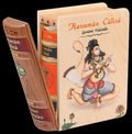 Hanuman Chalisa book set in antique-styled wooden box with lid and Hanuman illustration