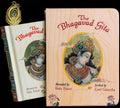 The Bhagavad Gita book in an antique-styled wooden box with lid featuring Krishna artwork