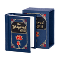 The Bhagavad Gita Mini hardbound book with decorative blue cover and lotus design