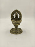 Medium brass sculpture of Arch Lakshmi Deep with intricate detailing