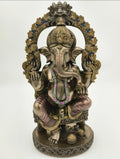 Large polyresin Ganesh statue with intricate gold and colored detailing