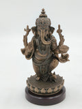Medium polyresin standing Ganesh statue on decorative base