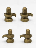 Compact brass small Shivalinga sculpture with traditional base and handle
