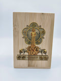 Large wooden pen stand featuring Sri Sathya Sai Centenary Celebrations logo
