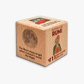 Inspirational wooden cube featuring Rumi quote and artwork