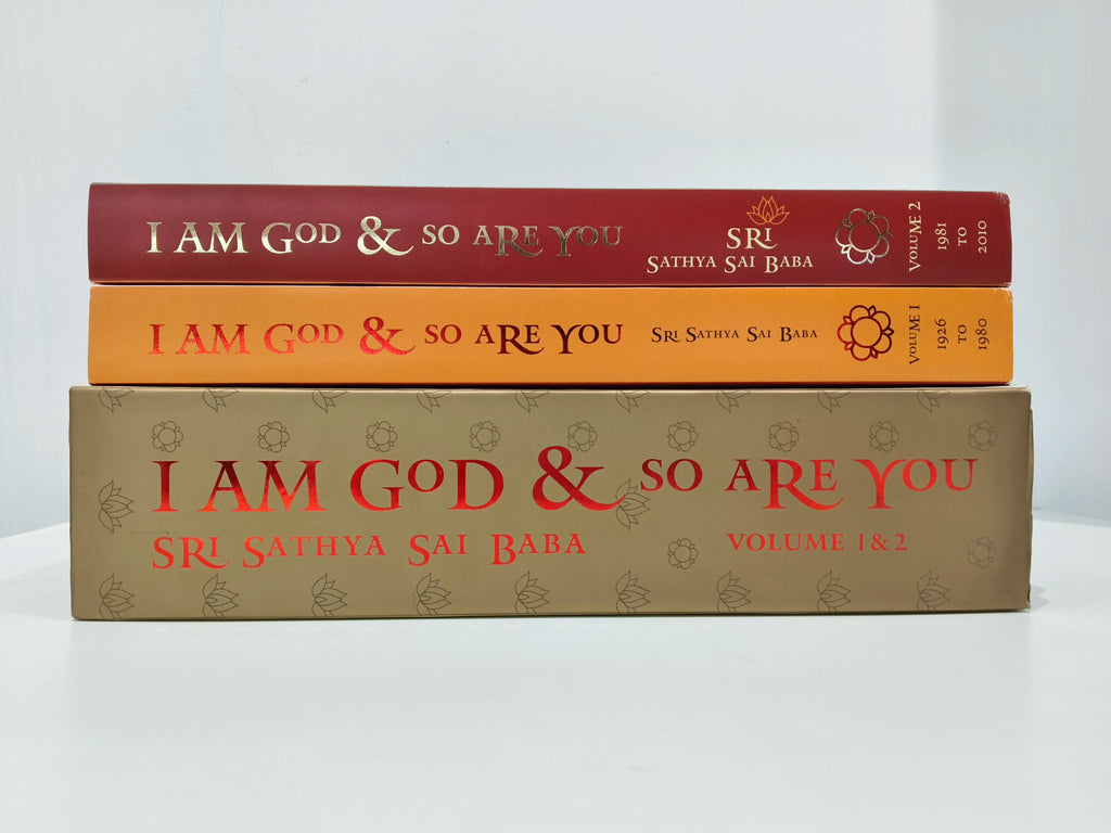Hardbound spiritual book set I Am God & So Are You Volumes 1 and 2 with slipcase